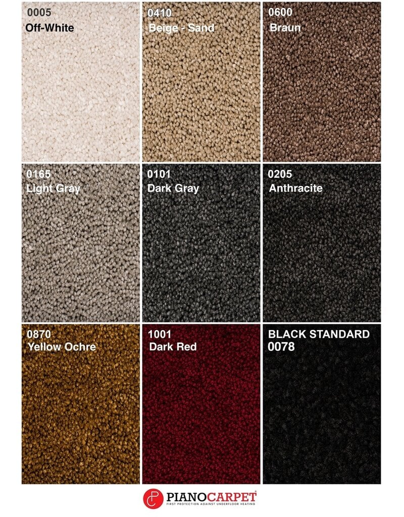 Couleurs tapis piano